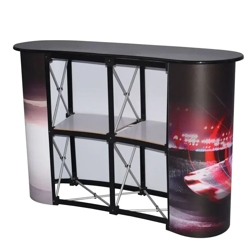 Лидер продажSoporte Pie Tubo Aluminio Para Mostrador Receptable рекламный портативный вариант для Publicidad