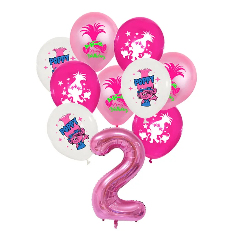 Набор латексных воздушных шаров с изображением троллей украшение для дня