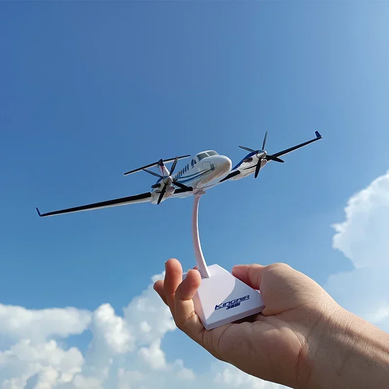 Масштаб 1/75 KingAir350i бизнес-Джет Миниатюрный литой АБС-пластик Инженерная модель