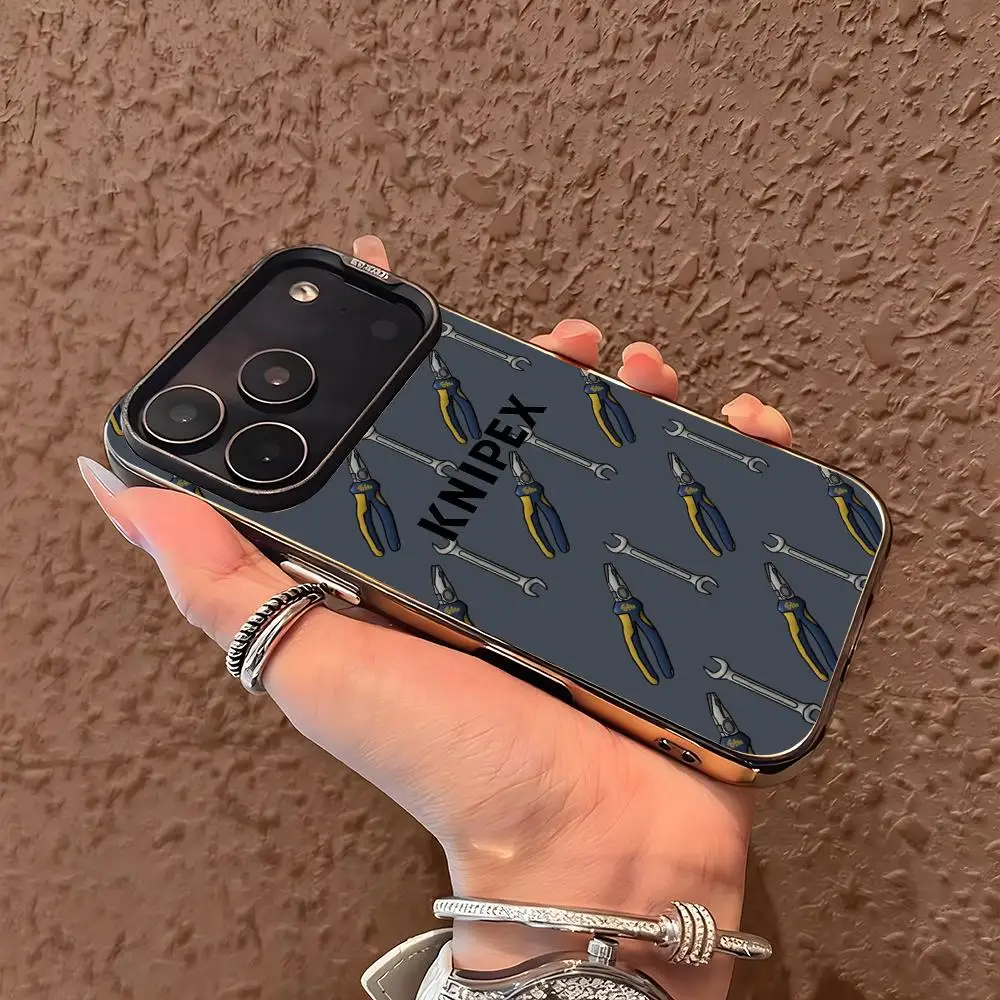 Фото Чехол для телефона Knipex для iPhone 18, 17, 16, 15, 14, 13, 12, 11 Pro Max Plus, серебристый цвет. №2