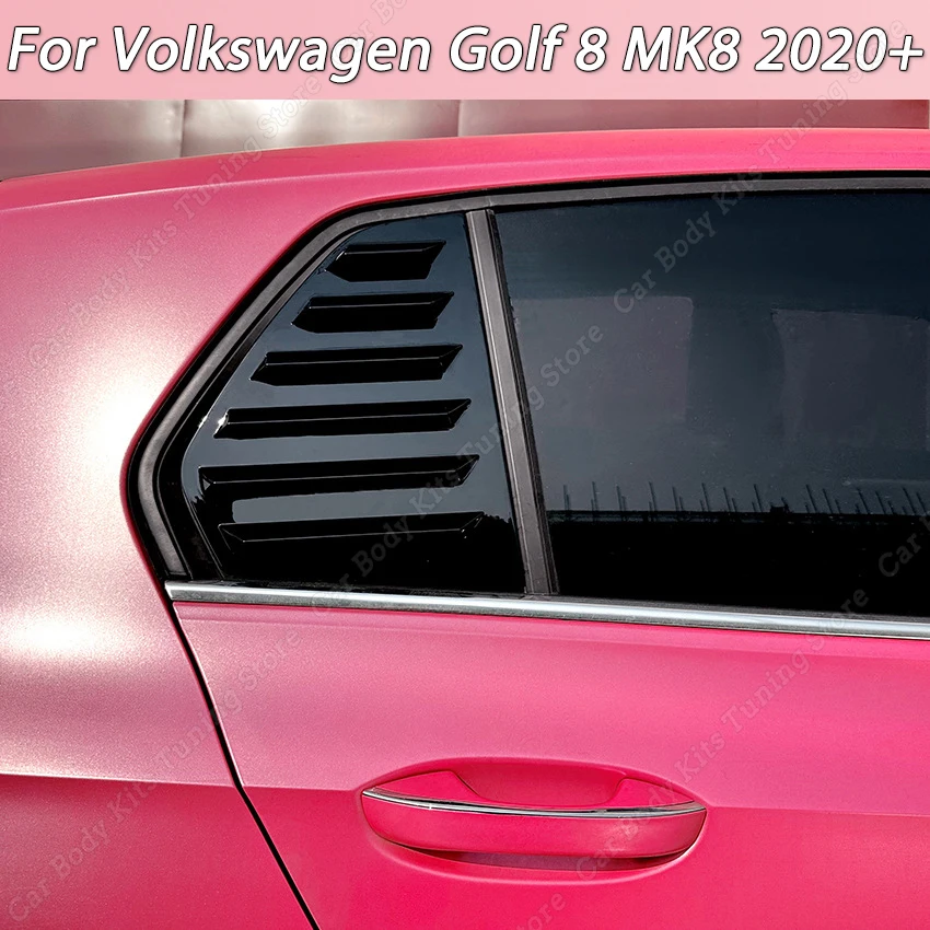 

Глянцевые черные накладки на окна для Volkswagen Golf 8 MK8 2020 +
