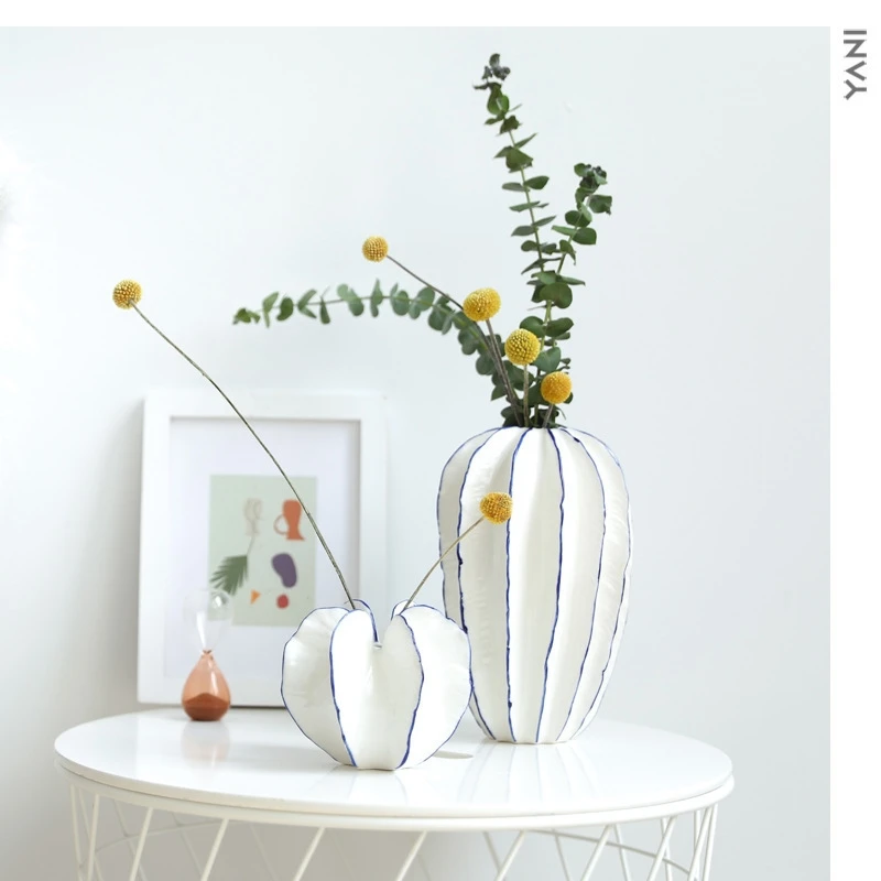 China Jingdezhen Keramische Vaas Creatieve Home Decoratie Tv Kast Ambachten Ornamenten Gedroogde Bloemenvaas