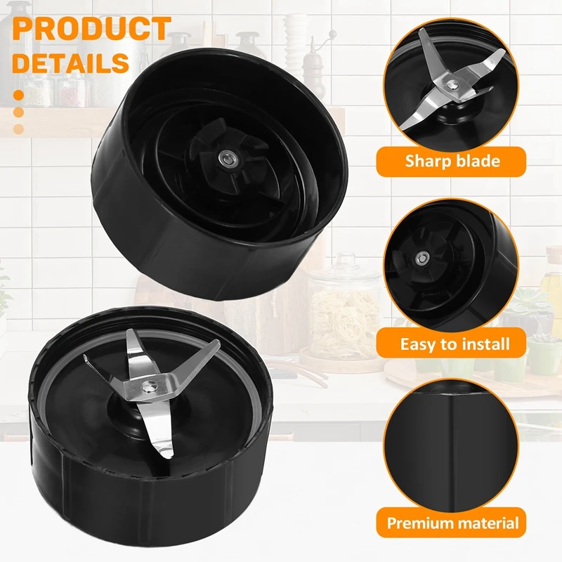 2 упаковки запасных частей с крестообразным лезвием для блендера соковыжималки и