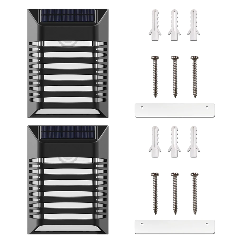 

2 шт., настенный светильник на солнечной батарее