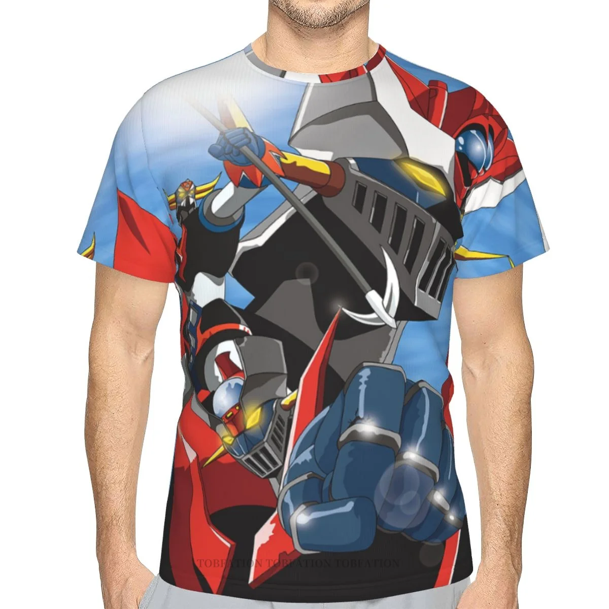 

Классная команда НЛО робот грендайзер полиэстер принт Мужская футболка уличная спортивная быстросохнущая одежда Повседневная Свободная ф...