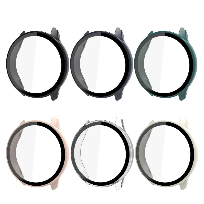 

Smartwatch Frame Housing Tempered-Glass Film Hard Protective Cover for Garmin Move Trend Screen Bumper-Shell