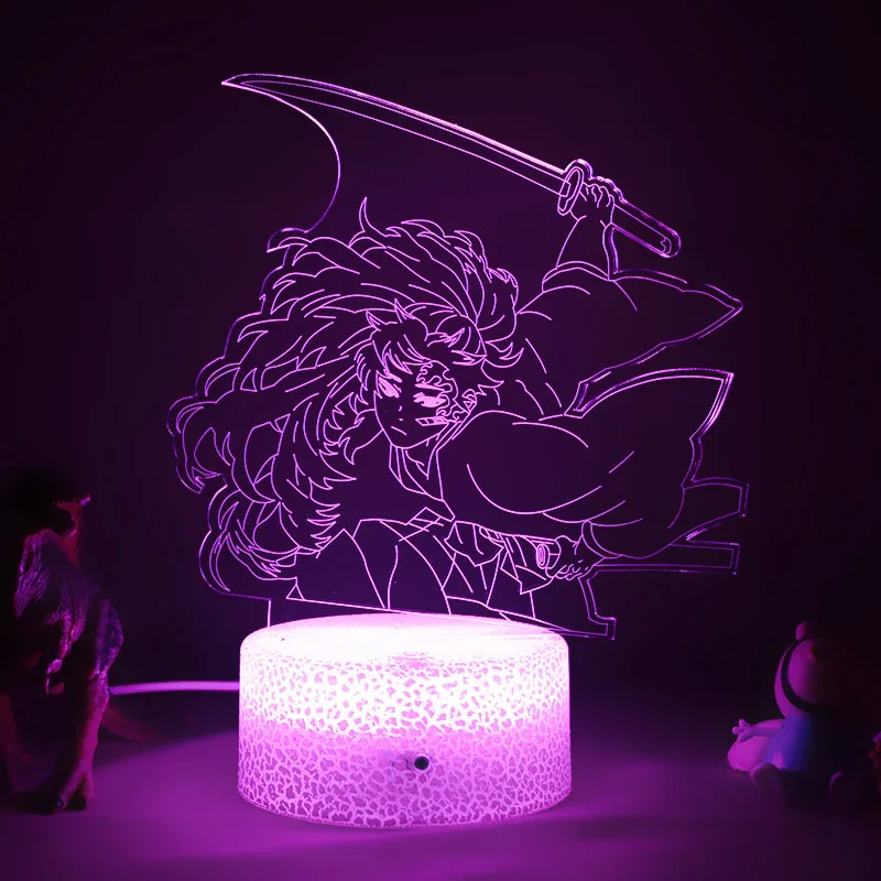 

ANMIT Demon Slayer Kamado Tanjirou Led Panel Lights Lamp Be Night Dorm Room Lights Led For Decoration Bedroom Decor Anime Figure