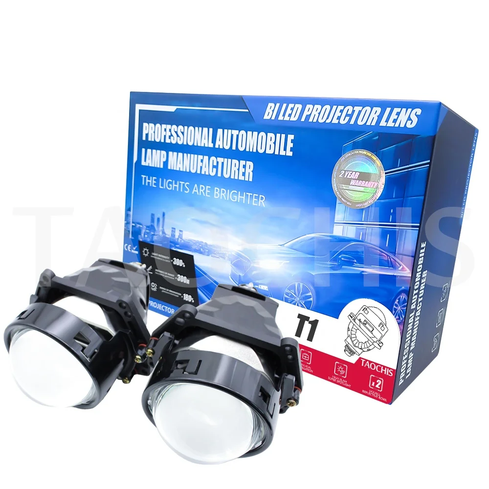 

TAOCHIS T1 12V 3.0 inch universal Car light BI LED projector lens 6000K automotive headlights hi/lo beam Replace H7 H4 light
