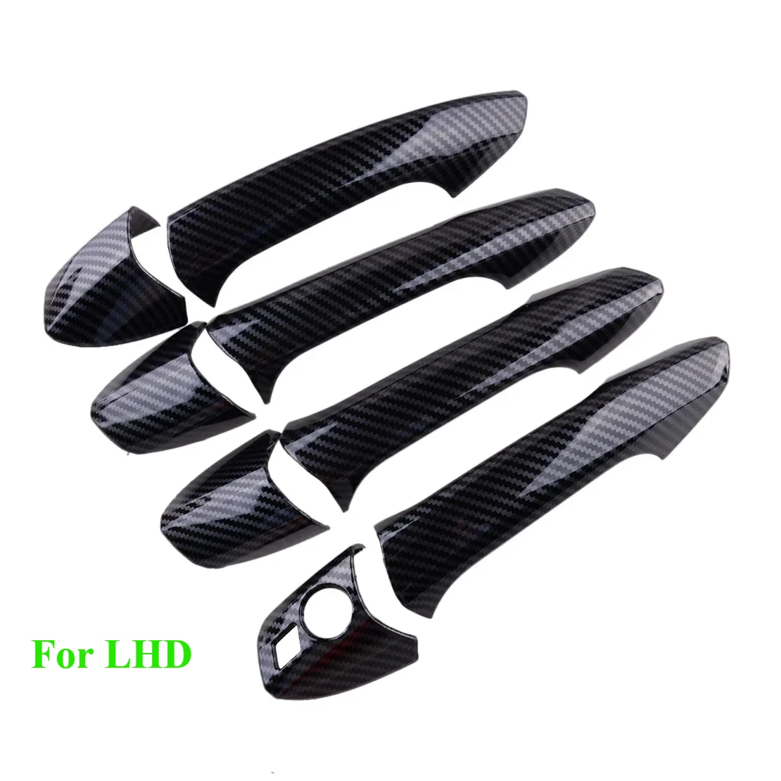 НОВЫЙ комплект накладок на внешнюю дверную ручку, текстура из углеродного волокна, подходит для Mercedes Benz W246 W204 W212 X204 W166 W117 LHD, черный