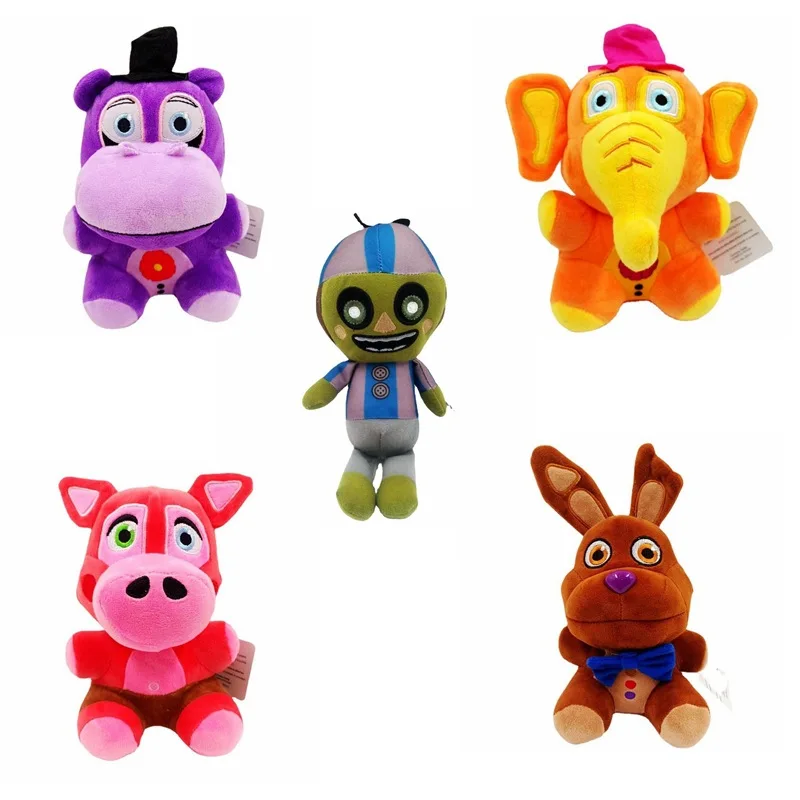 New 20CM Kawaii FNAF Plush Toys Cartoon Freddy Fazbear Plushie Doll Bear Foxy Rabbit Animal Stuffed Toy for Kids Birthday Gifts