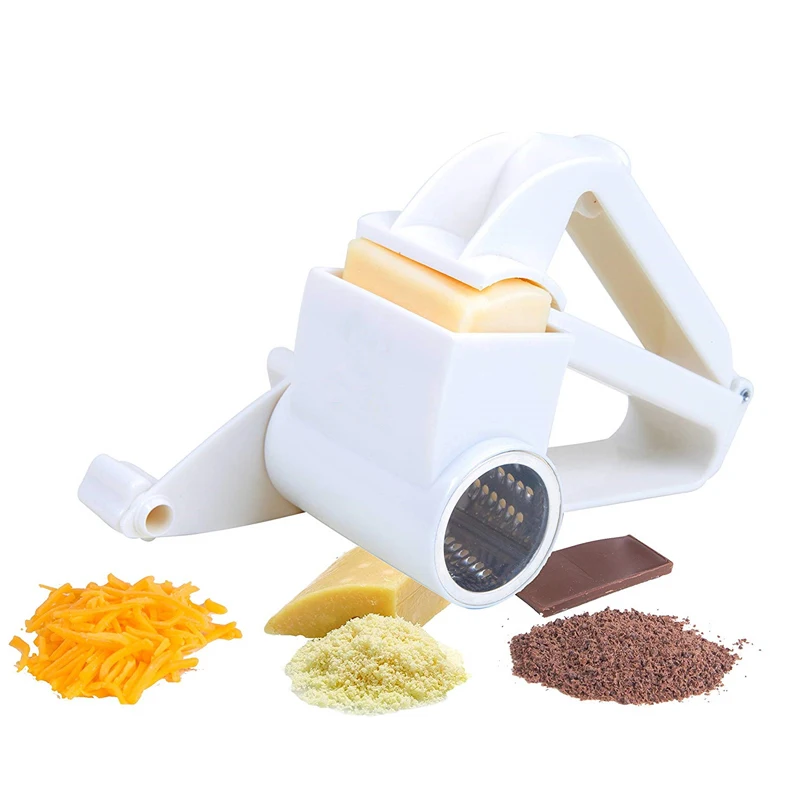 Multipurpose Rotary Cheese Grater Stainless Steel Cheese Grater Cutter Slicer Butter Chocolate Grater Grinder KC0270