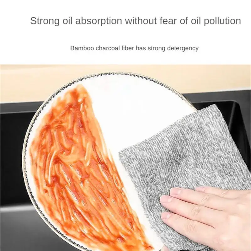 1 шт. кухонное полотенце из ультратонкого волокна светло-серый набор чистящих