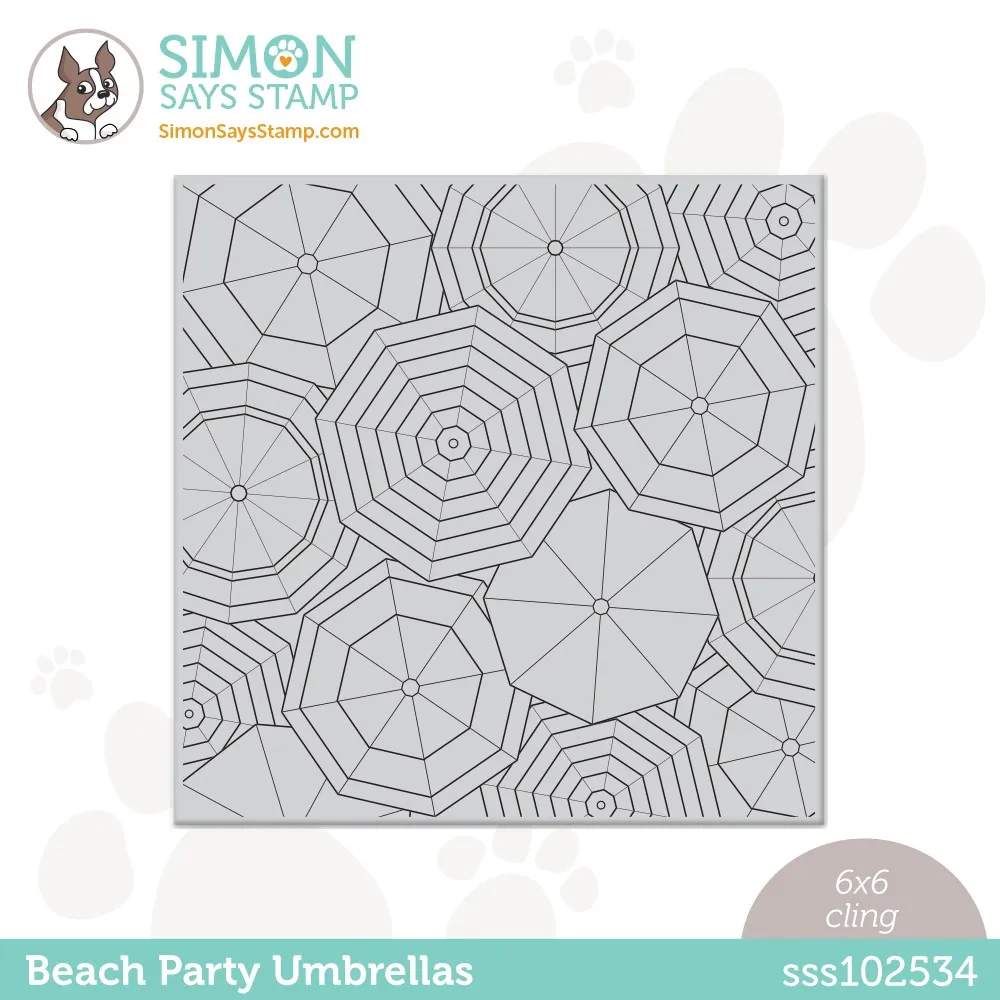 

June 2022 New Beach Party Umbrella Clear Stamps for Scrapbooking Paper Making Without Cutting Dies Embossing Frame Card Craft