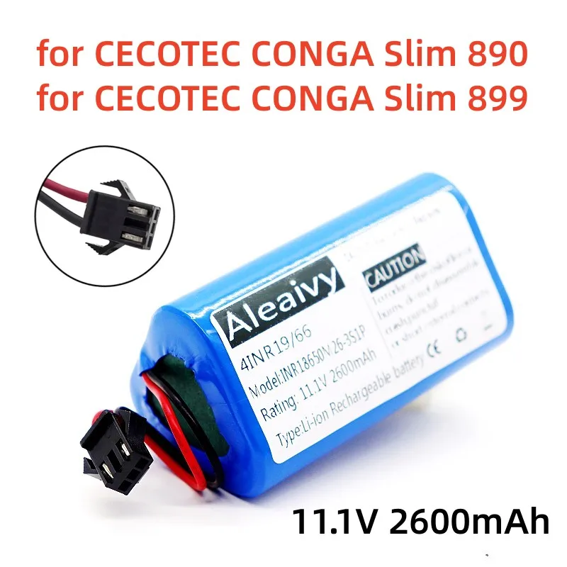 

Original 10.8V 11.1V 18650 Lithium Battery For CECOTEC For CONGA Slim 890,899 Wet Robotic Vacuum Cleaner Battery High Quality