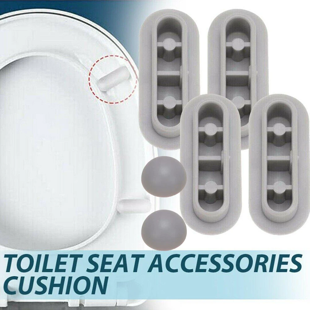 

6 Set Antislip Gasket Toilet Seat Bumper Increase The Height Toilet Seat Cushion Pads Bathroom Toilet Seat Lifter Kits