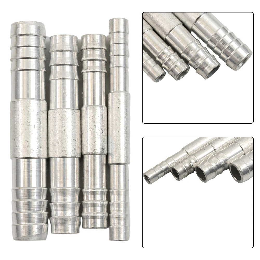 

4pcs Set A/C Hose Barb Straight Splice Barbed Fitting Push In Fitting Aluminium #6 #8 #10 #1