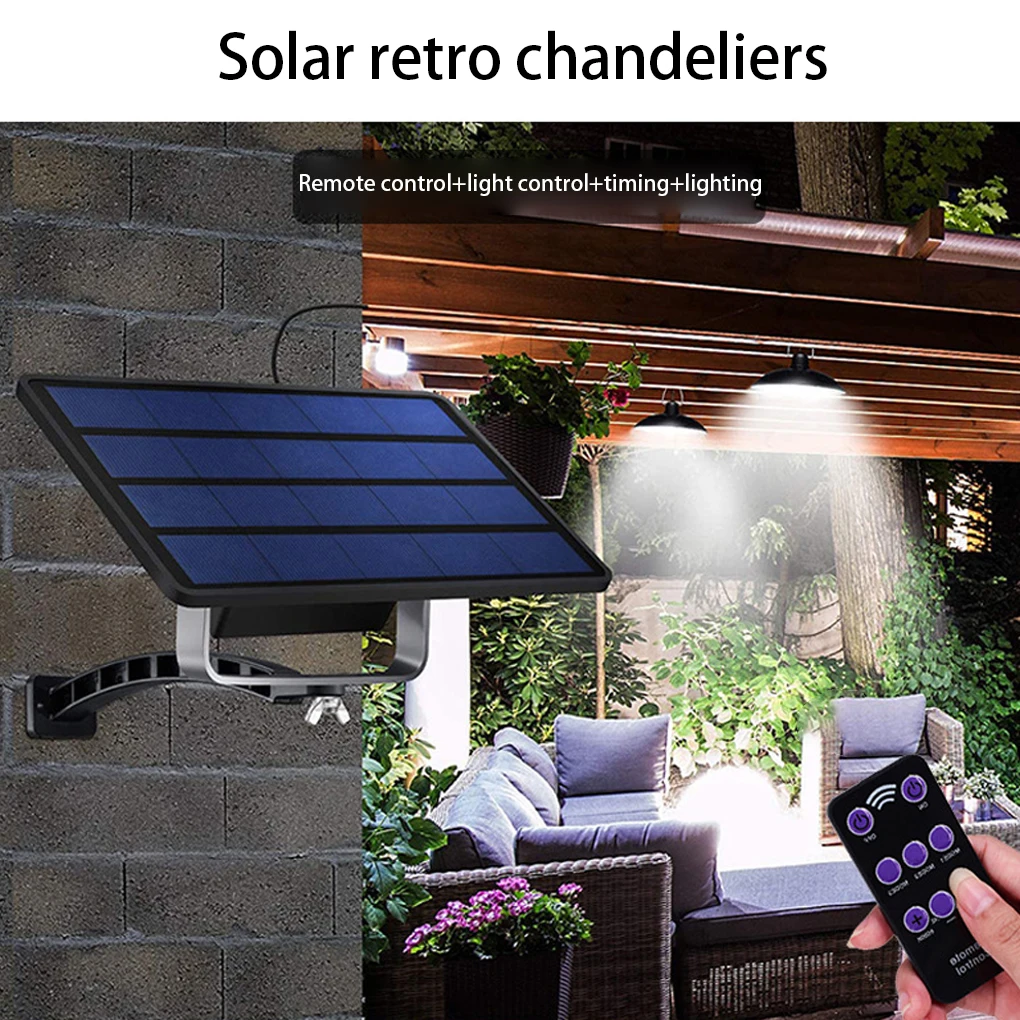 

Solar Powered Light Double Head IP65 Outdoor Indoor Park Porch Driveway Courtyard Walkway Lawn Landscape Wall Lamp