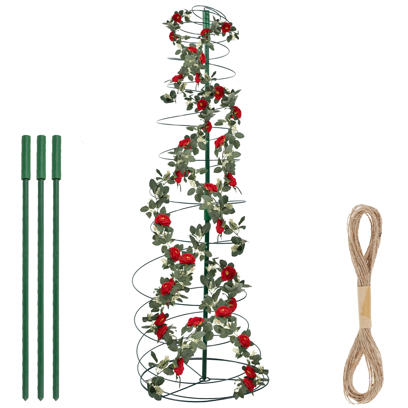 

Спиральная подставка для растений, растягивающаяся подставка для овощей, устойчивая к ржавчине подставка для выращивания томатов, кольцо-клетка, выдвижной подъемник для растений