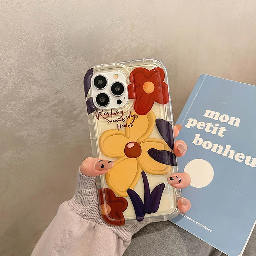 

Fashion Flowers Case For iPhone 13 Pro Max Case iPhone 14 Plus 11 12 Pro XR X XS Max SE 2022 2020 6 6s 7 8 Case Soft Funda Cover