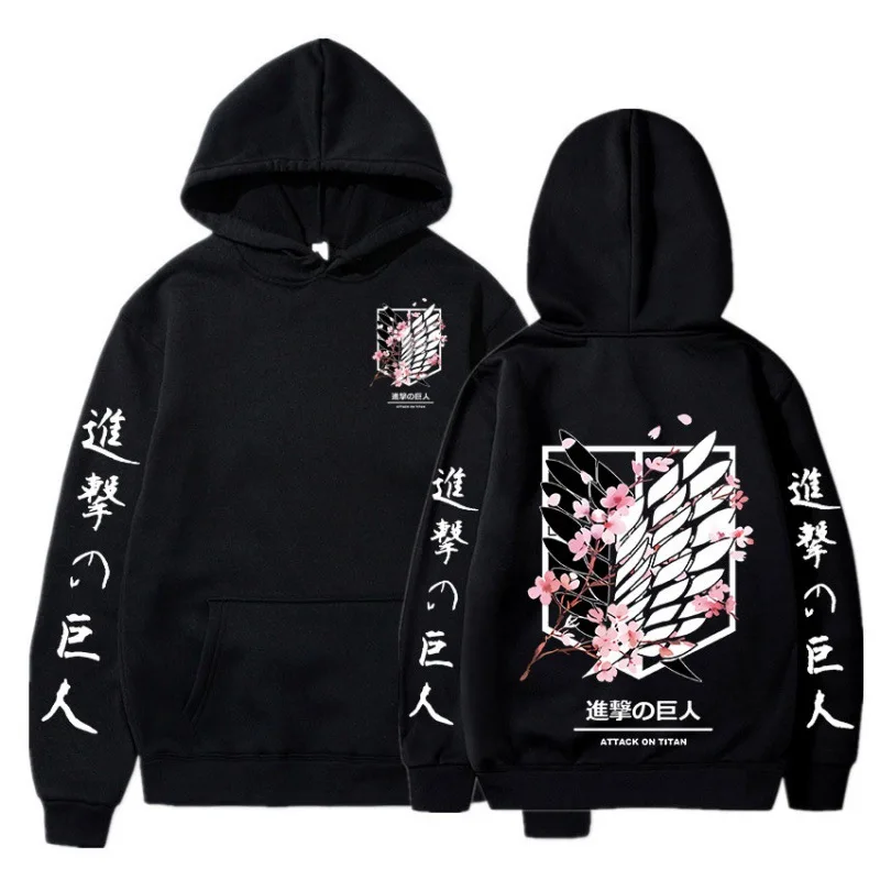 

Attack On Titan, escort 2D print, 2022 women's fashion hoodie, Harajuku anime hoodie, black hooded sweatshirt