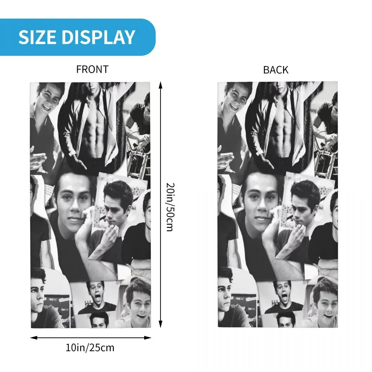 Дилан О'Брайен бандана-волк для подростков черно-белая клетчатая Балаклава