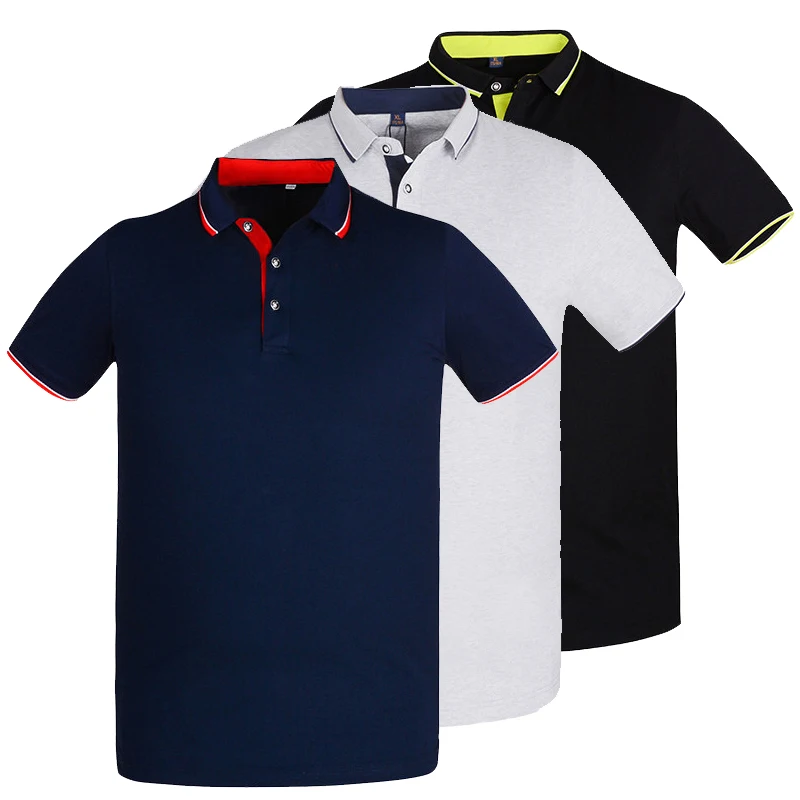 2022 New Polo Shirts For Men Summer New Short Sleeve Button Lapel Tops Casual Good Quality Tees Quick Dry Shirt