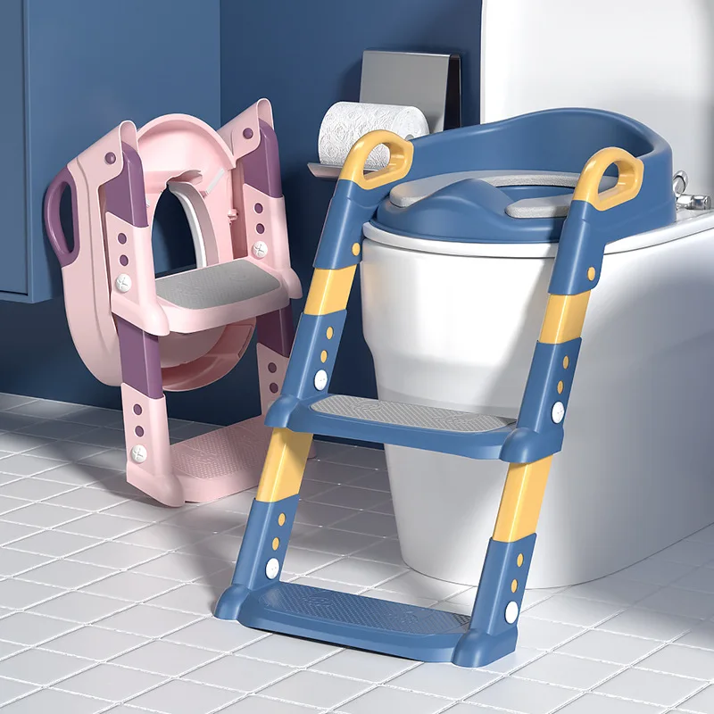 Urinal Backrest Chair With Adjustable Step Stool Ladder Safe Toilet Chair For Baby Toddlers