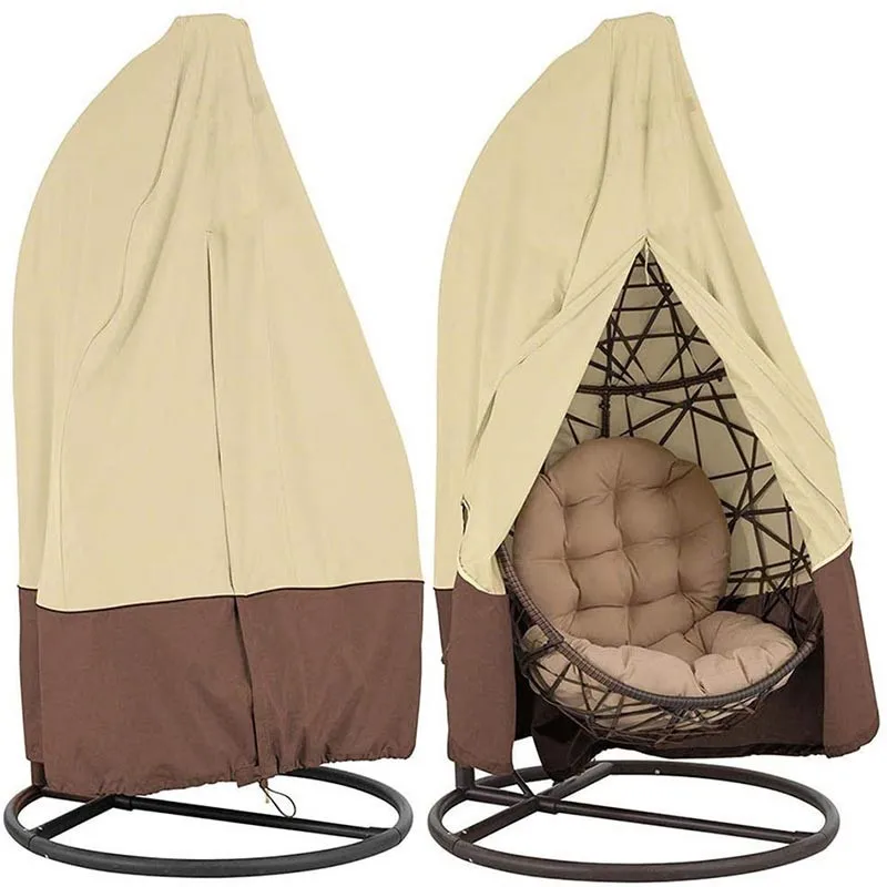 Hanging Swing Egg Chair Dust Cover With Zipper Anti UV Sun Protector Cover Garden Patio Waterproof Rattan Seat Furniture Cover