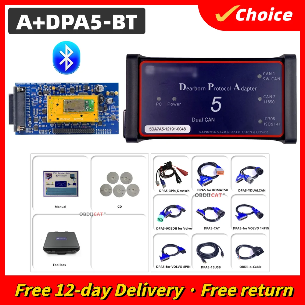 Поддержка DPA 5 многоязычный USB/Bluetooth адаптер протокола Dearborn DPA5 сканер для тяжелых