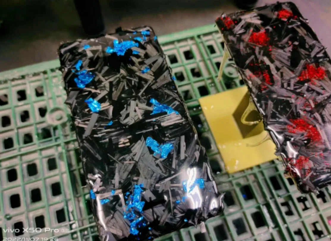 4g рубленное углеродное волокно короткая штамповка цветные пластиковые детали