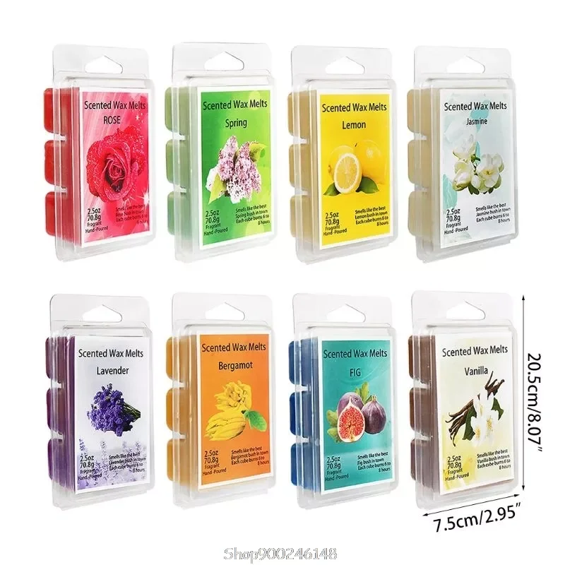 

Scented Wax Melts -Set of 8 Assorted Wax Warmer Cubes/Tarts - Jasmine Rose Bergamot Fig Vanilla Lemon Spring Lavender S29 20
