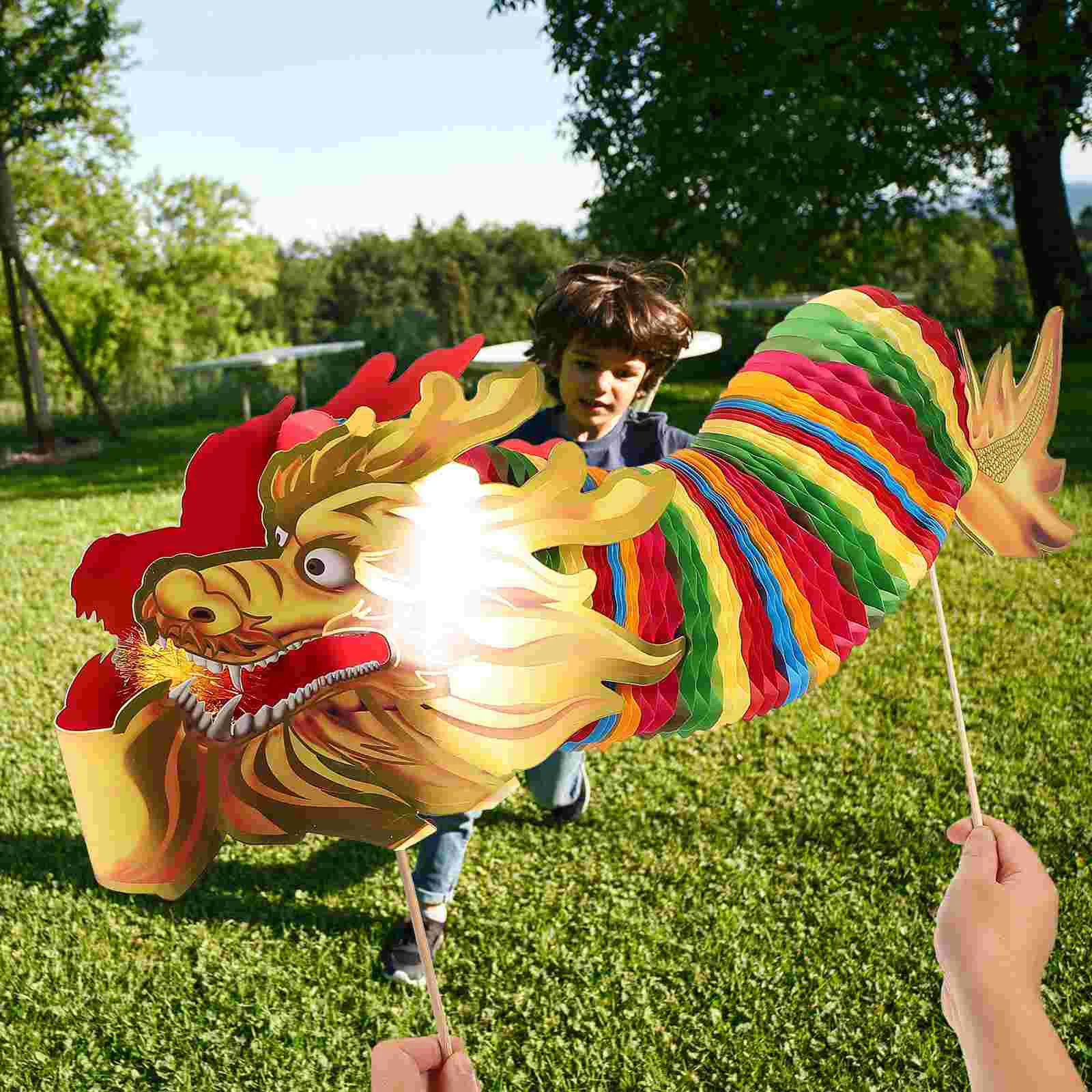 

New Year Party Photo Decor Eve Prop Ornaments Props Chinese Decorations Dragon Paper Craft Supplies