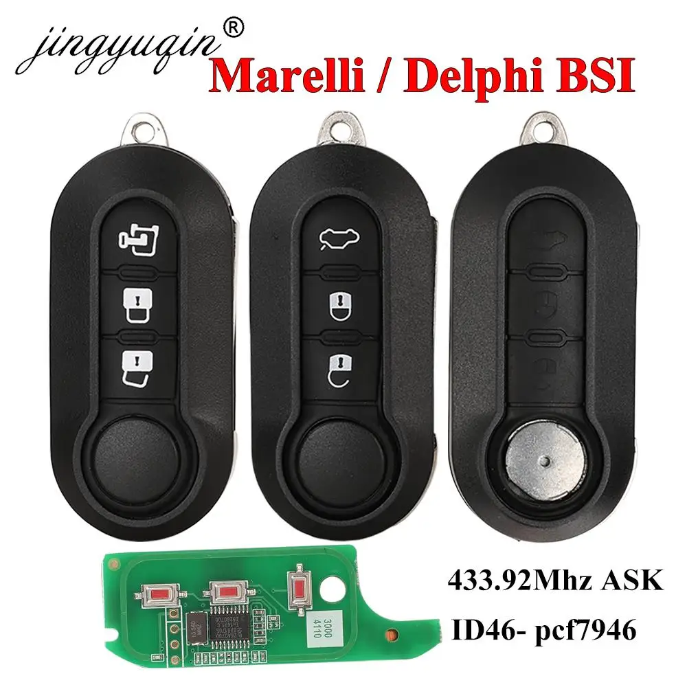 Delphi & Marelli Автомобильный Дистанционный ключ для Fiat MPV Bravo/Ducato 500 Doblo Qubo Grande Punto Citroen Jumper Peugeot Boxer 433,92 ID46