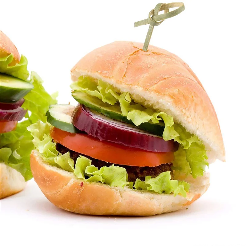 500 упаковок бамбуковых наборов для коктейлей зубочистки бамбуковые шампуры