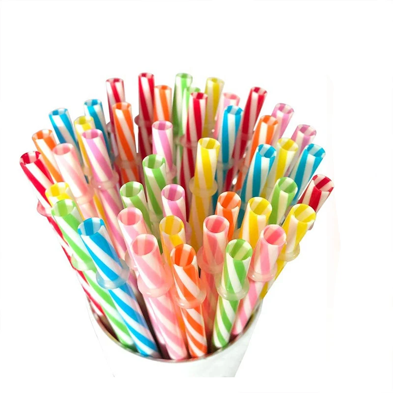 

25 Piece Reusable Hard Plastic Straws BPA-Free 9 Inch Long Drinking Straw for Tumblers Mason Jars with Cleaning Brush Cuttable