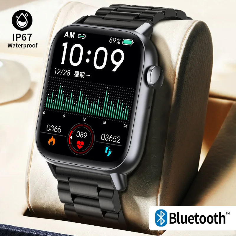 

LIGE Sports Smart Watches Men Custom Watch Face Smart Thermometer Heart Rate Sleep Fitness Tracker Bluetooth Call Men Smartwatch