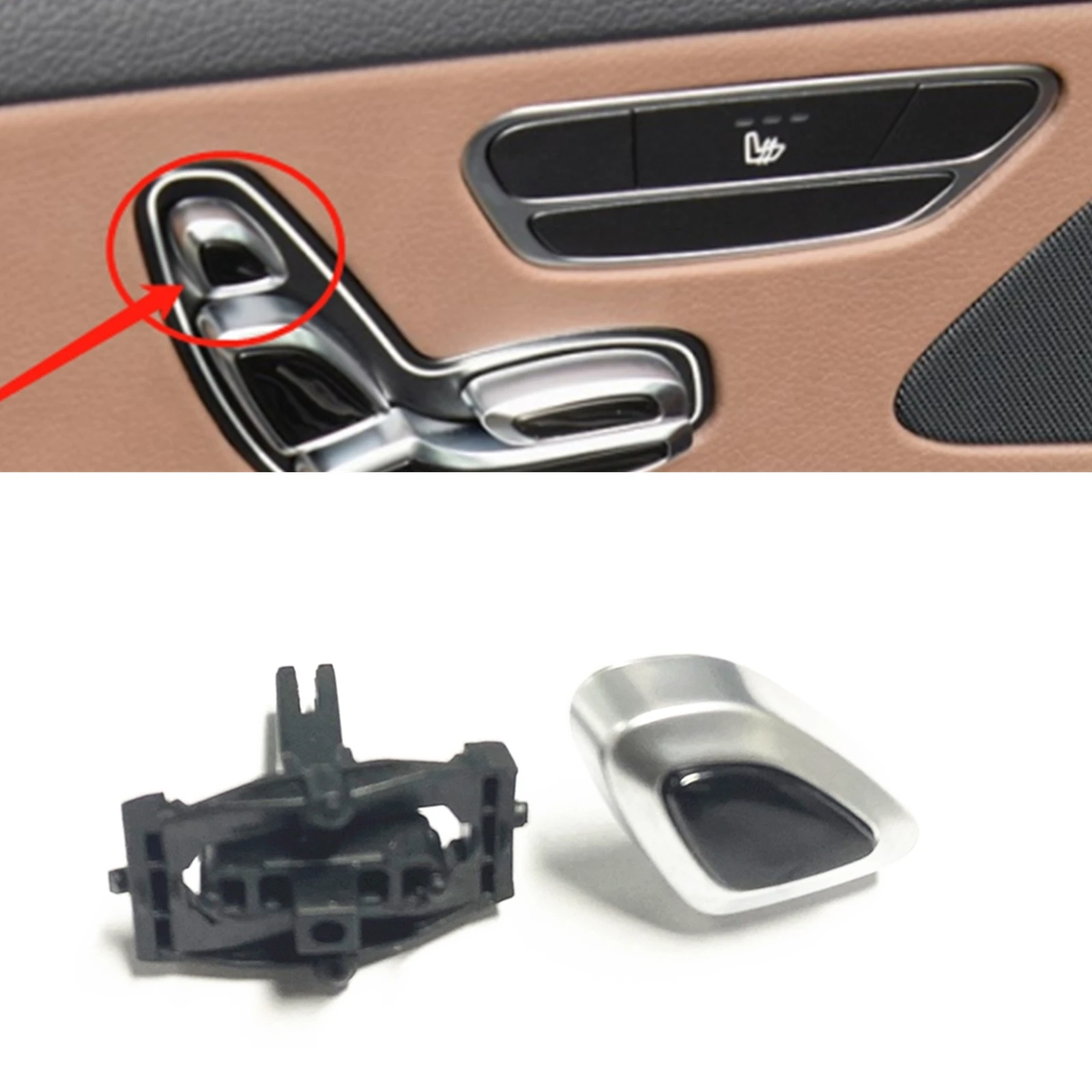 

Interior Seat Pillow Adjust Button Switch Regulating Shaft + Adjust Control Button For Mercedes Benz W222 2014-2022