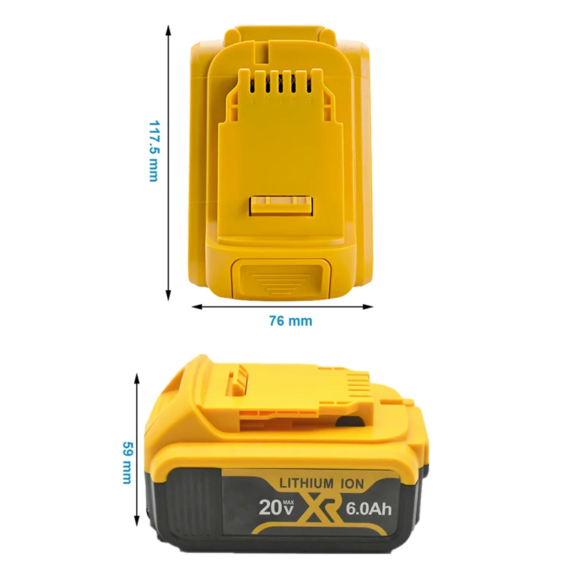 20 в 6 0 Ач макс. XR аккумулятор электроинструмент для DeWalt DCB184 DCB181 DCB182 DCB200 В 3 А 5 18 |
