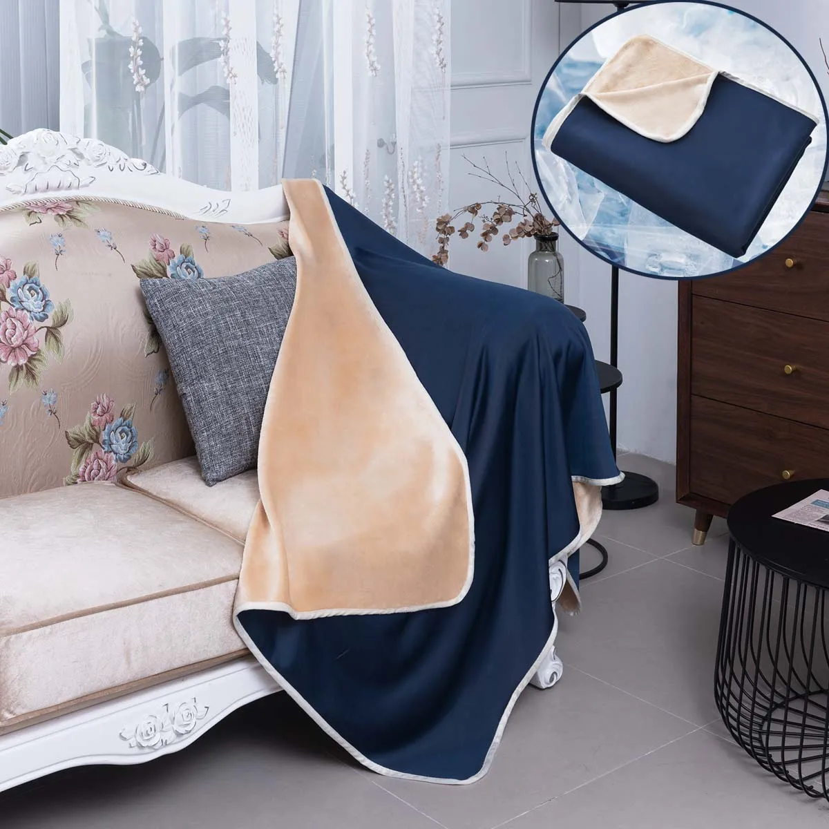 XL King Size Large Twin Cooling Thin Blanket Throw Night Sweat Cooling Fiber Absorb Heat Washable Cover Over Blankets Summer