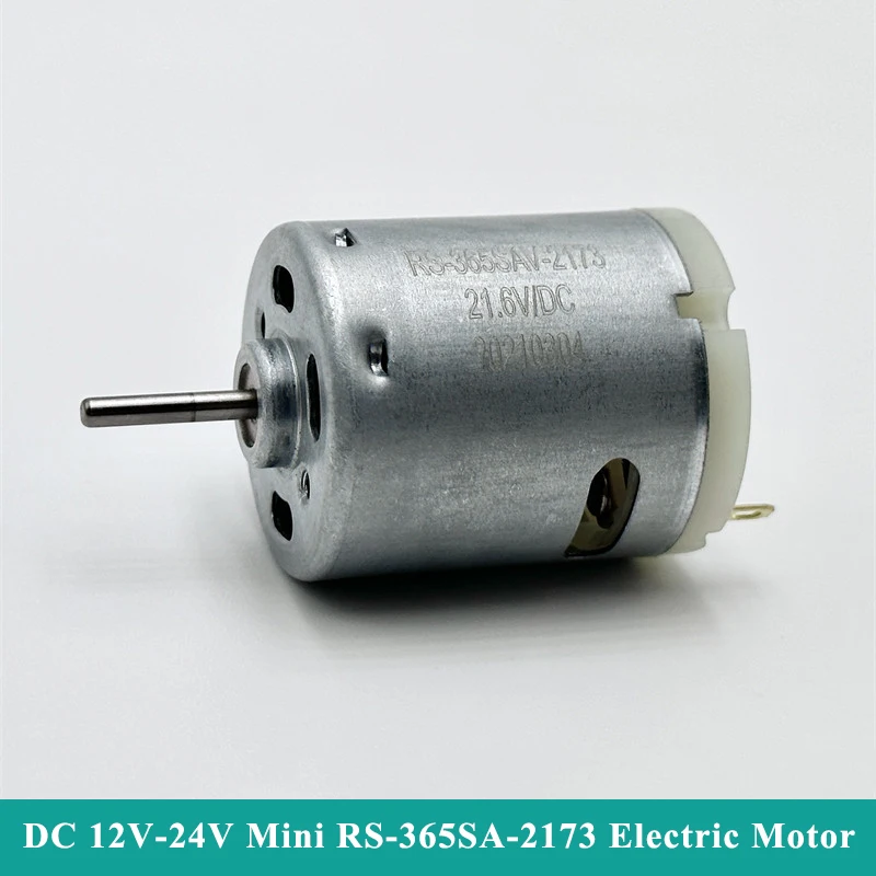 RS-365SA-2173 Mini 365 Электродвигатель с угольной щеткой, постоянный ток 12 В, 18 В, 24 В, 26500 об/мин, высокоскоростной микромотор 27,7 мм, фен для волос «сделай сам», тепловая пушка