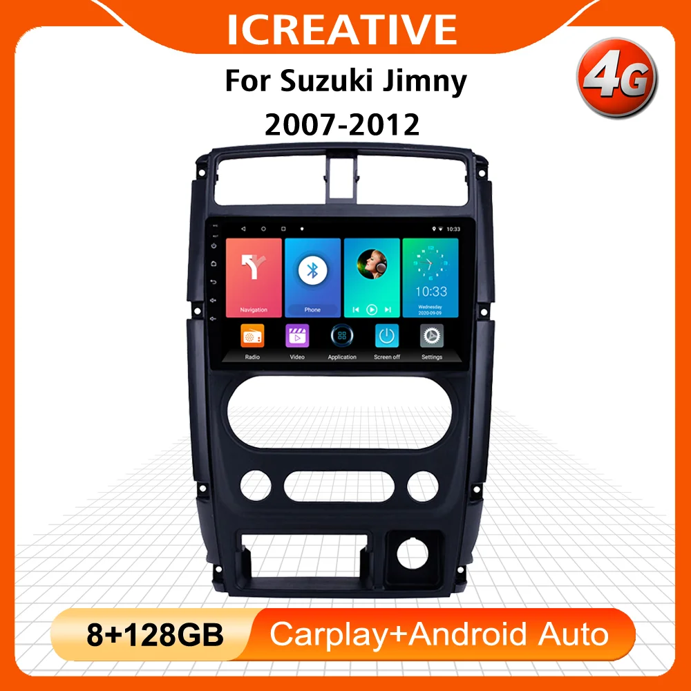 Автомобильный стерео для Suzuki Jimny 2007 2008 2009-201 9 дюймов Android 4G Carplay 2 Din мультимедийный