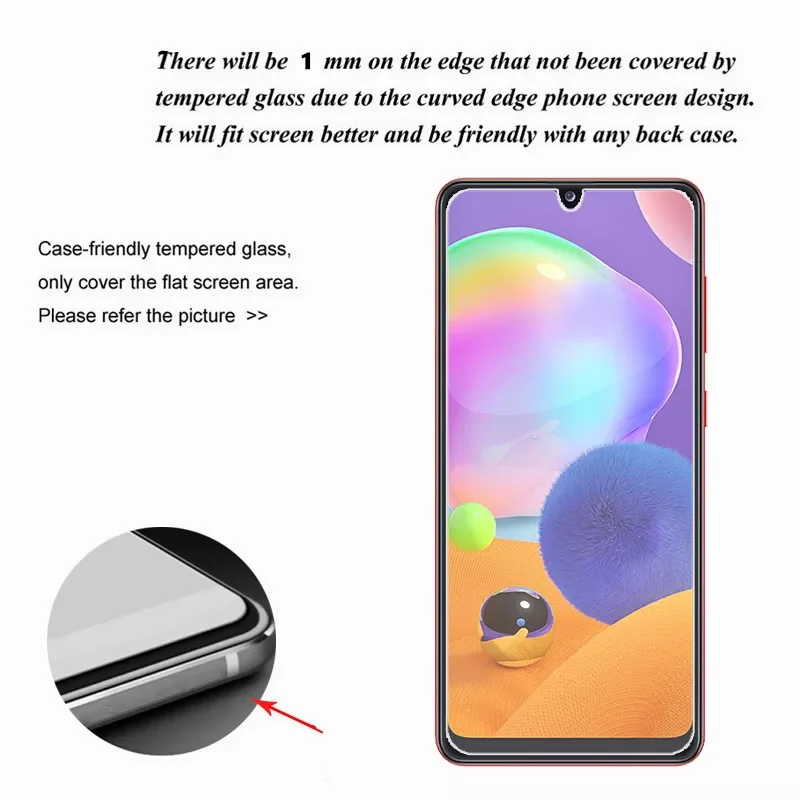 

Защитное стекло, закаленное стекло с клеем для Samsung Galaxy A51/A71/A50/A70/A41/A31
