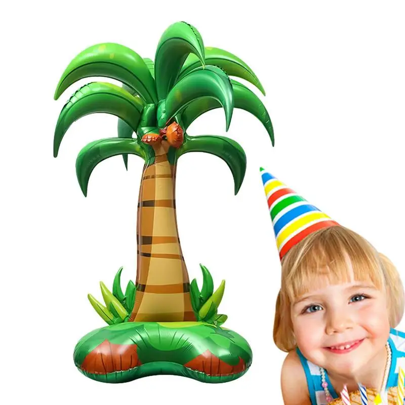 

Palm Tree Foil Balloon Standing Foil Palm Tree Tropical Cartoon Balloon Colorful Beach Party Balloon Hawaiian Style Coconut Tree