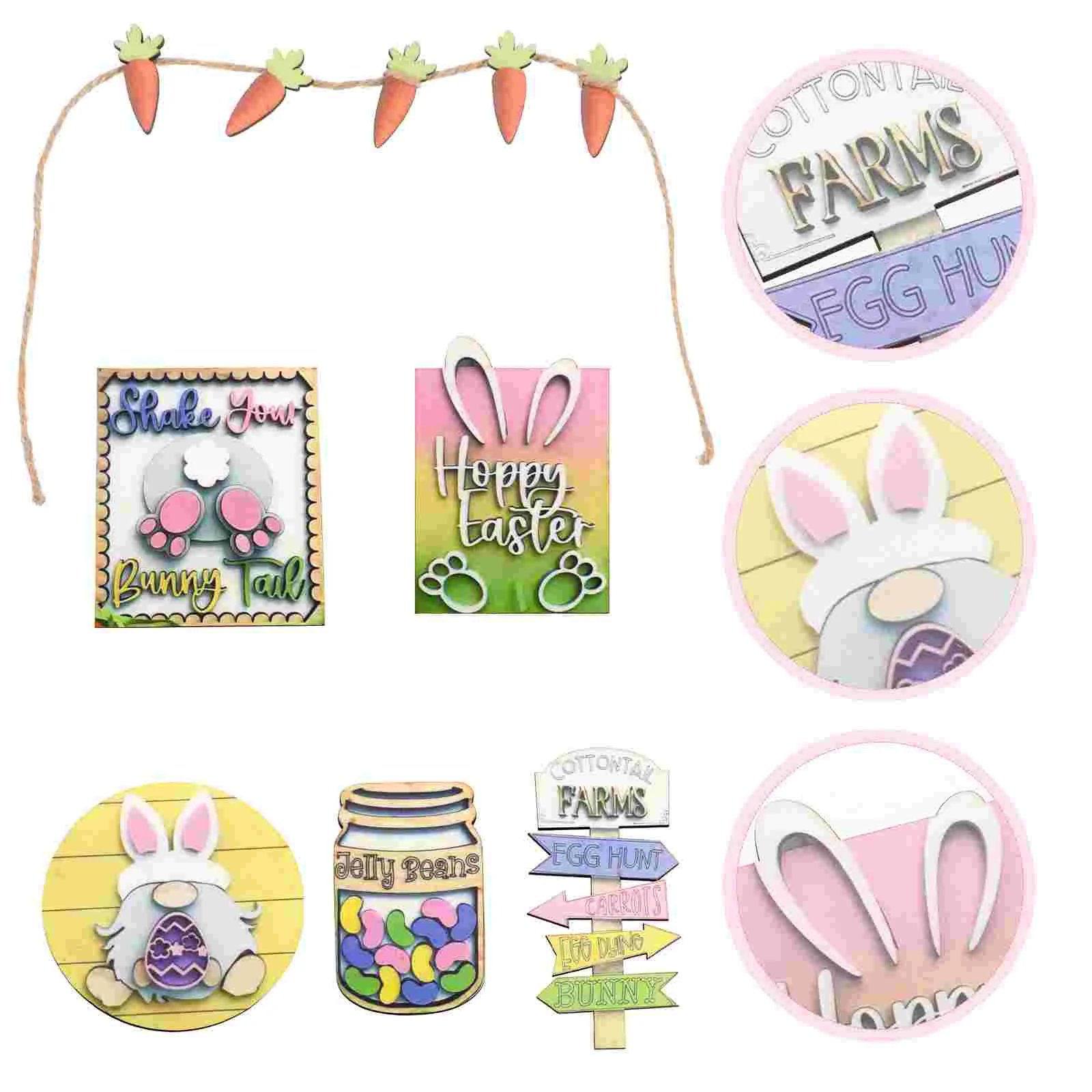 

6 шт., декоративные пасхальные украшения для дома