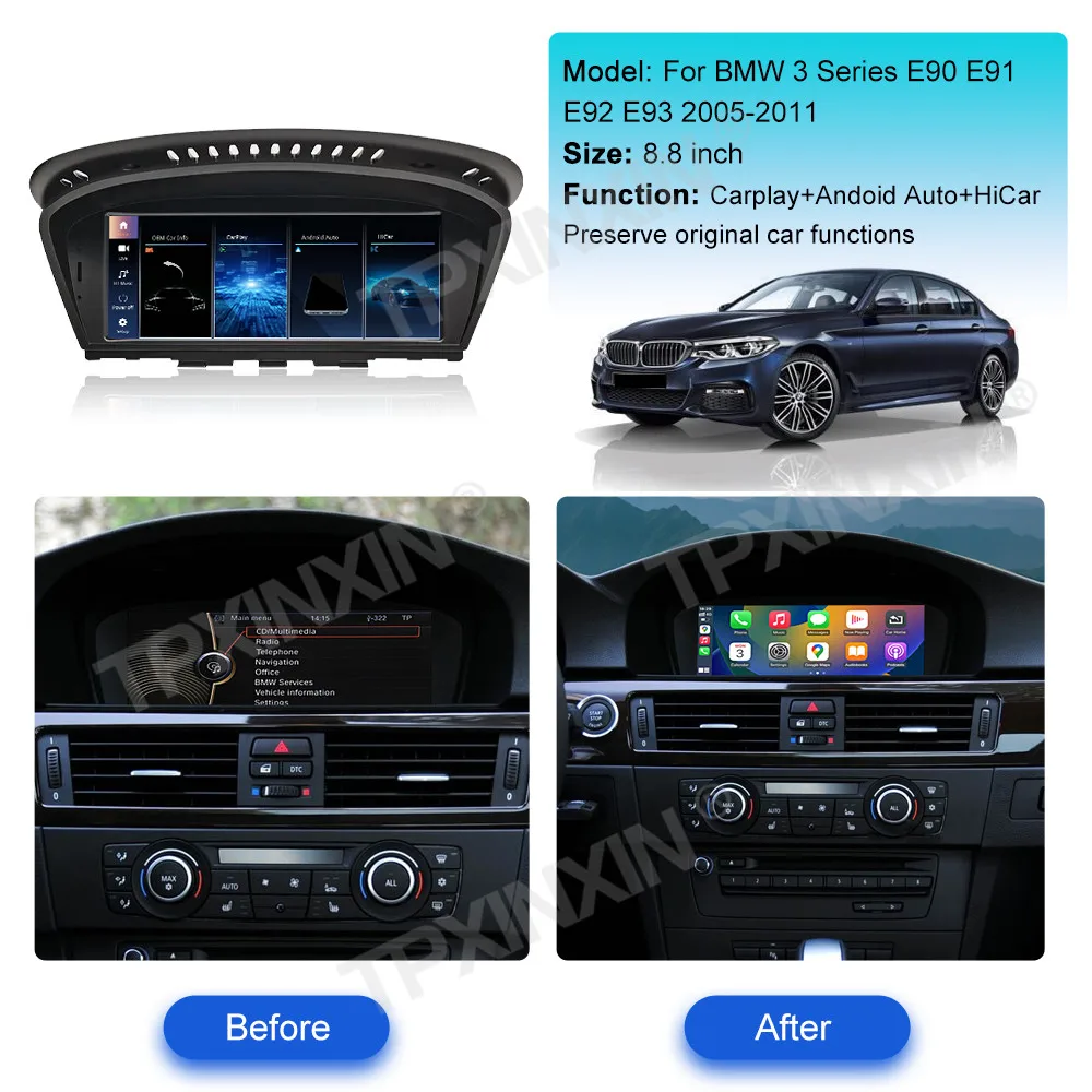 Для BMW 3 серии E90 E91 E92 E93 2005 ~ 2011 Linux автомобильный радиоприемник стерео Carplay