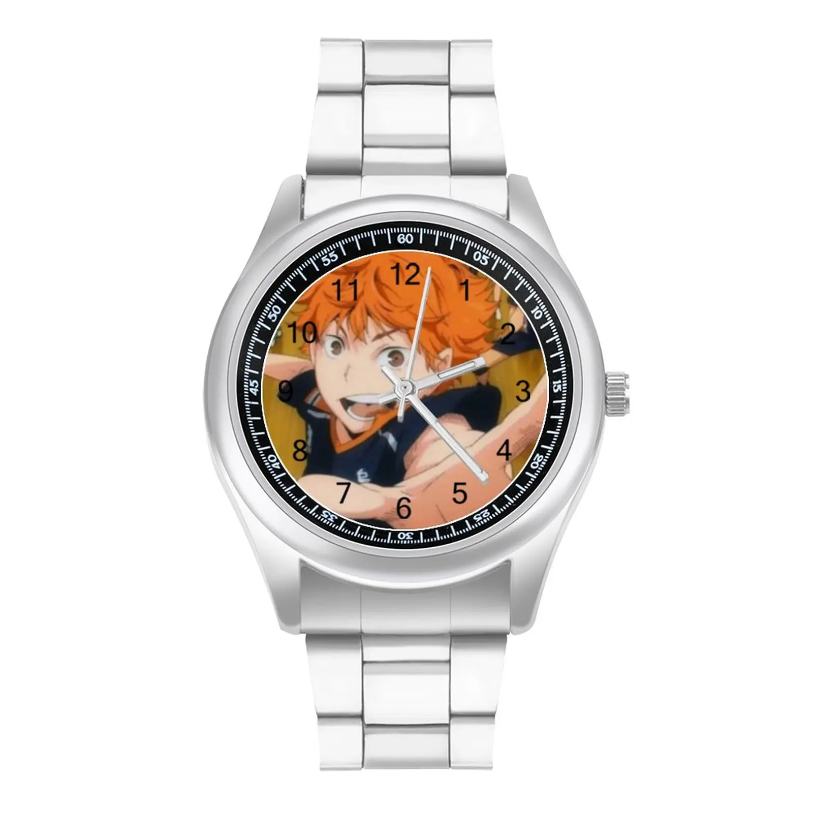 

Haikyuu Karasuno волейбольные кварцевые часы Hinata Shoyo Мальчики Клубные весенние аккуратные Наручные часы Стальные фото Модные мужские наручные час...