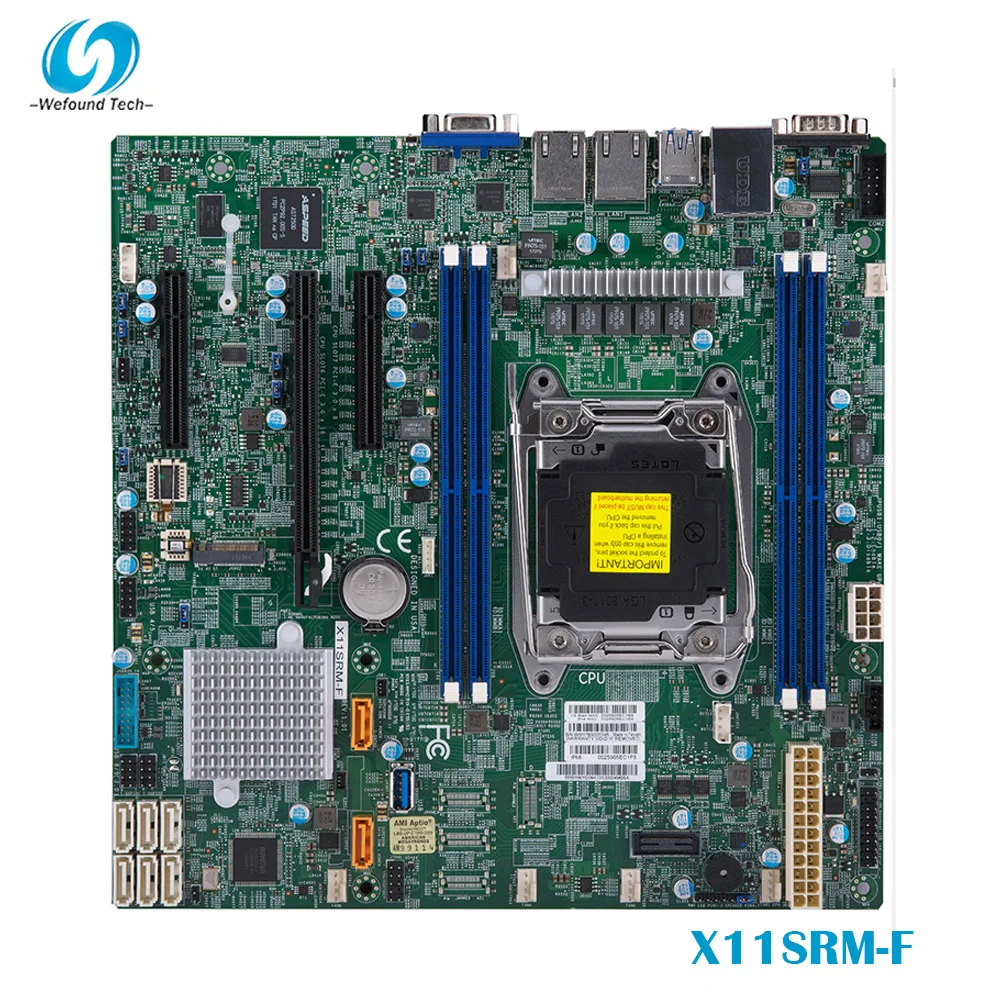 

For Supermicro X11SRM-F Server microATX Motherboard LGA-2066 C422 Chipset DDR4 PCI-E 3.0 Support W-2100/2200 Perfect Tested