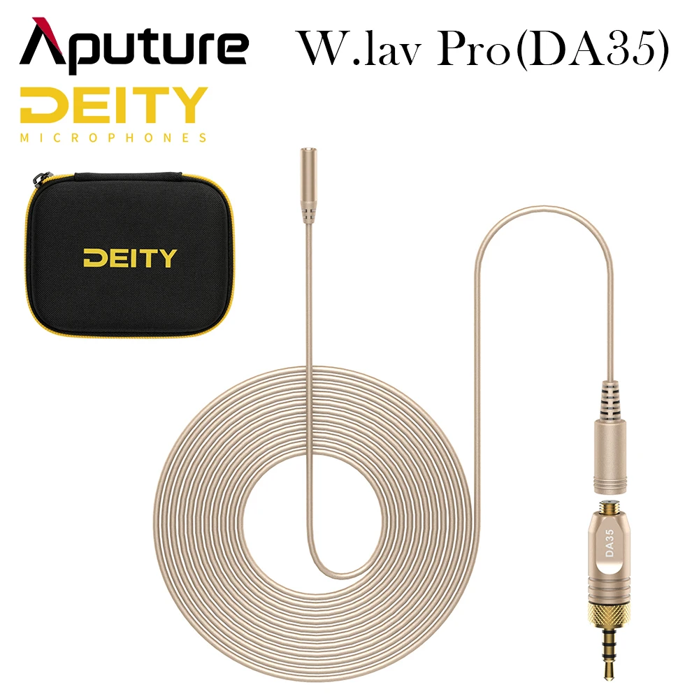 

Aputure Deity W.Lav Pro (DA35) 4mm IP57 Professional Lavalier Microphone Condenser Waterproof 83dB in Diameter Mic for Vlog Live