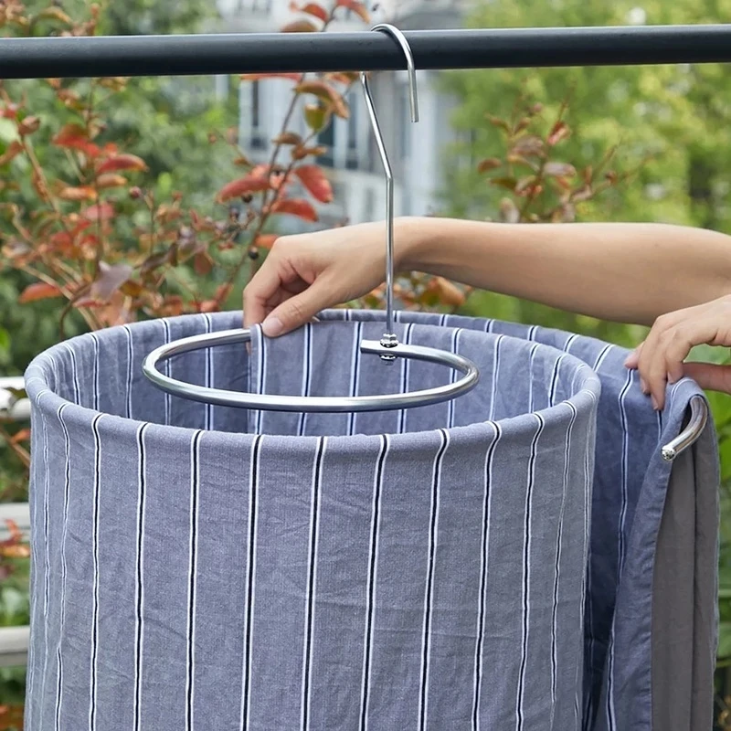 

Stainless Steel Round Spiral Quilt Rotating Drying Rack Space Saving Rack Quilt Blanket Hanger Rotating Drying Rack with Clips