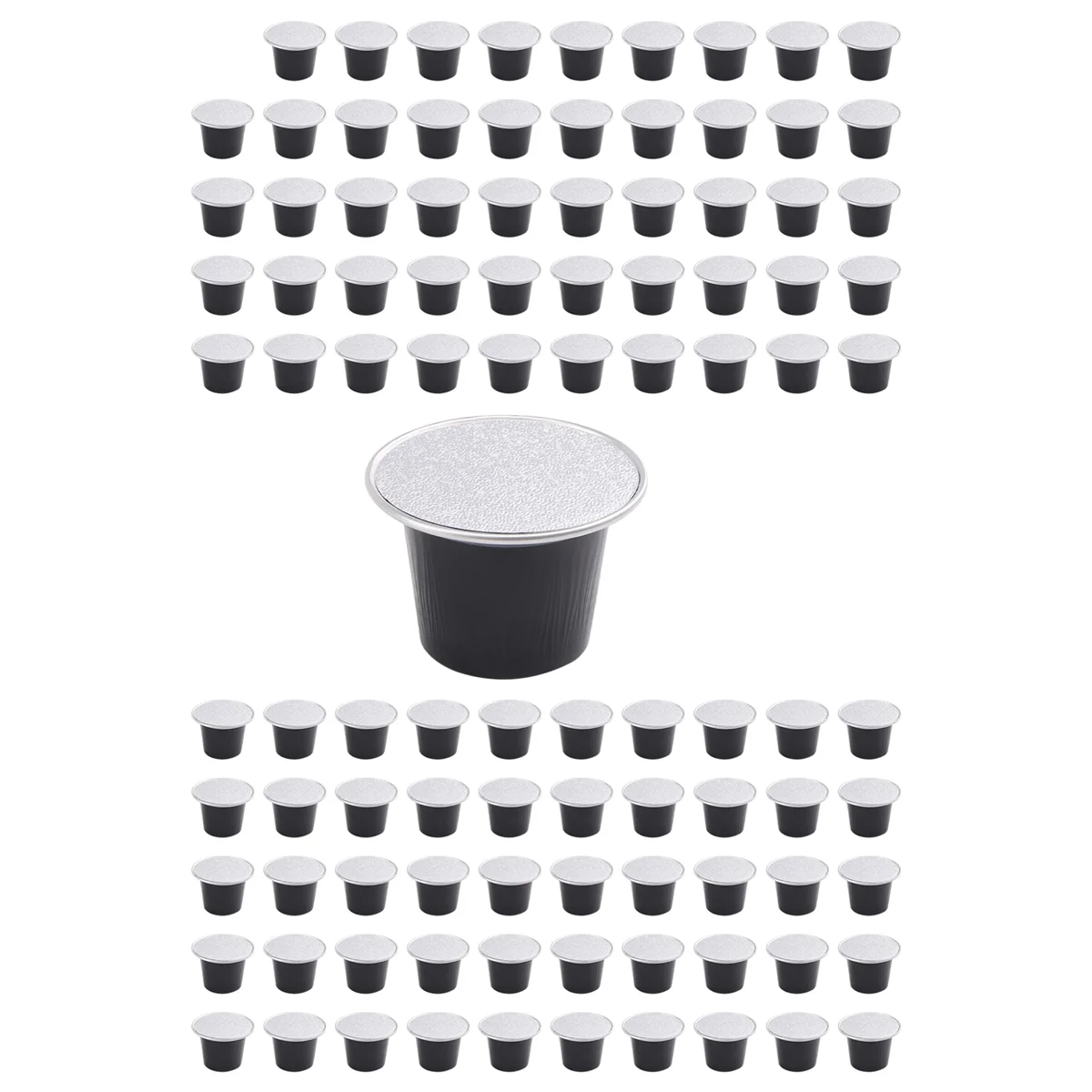 100 Sets Refillable Coffee Capsule Cup Disposable Nespresso Pod for Nescafe Automatic Machine Food Package Cafe Supplies